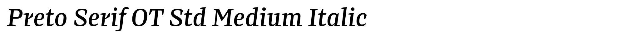Preto Serif OT Std Medium Italic image